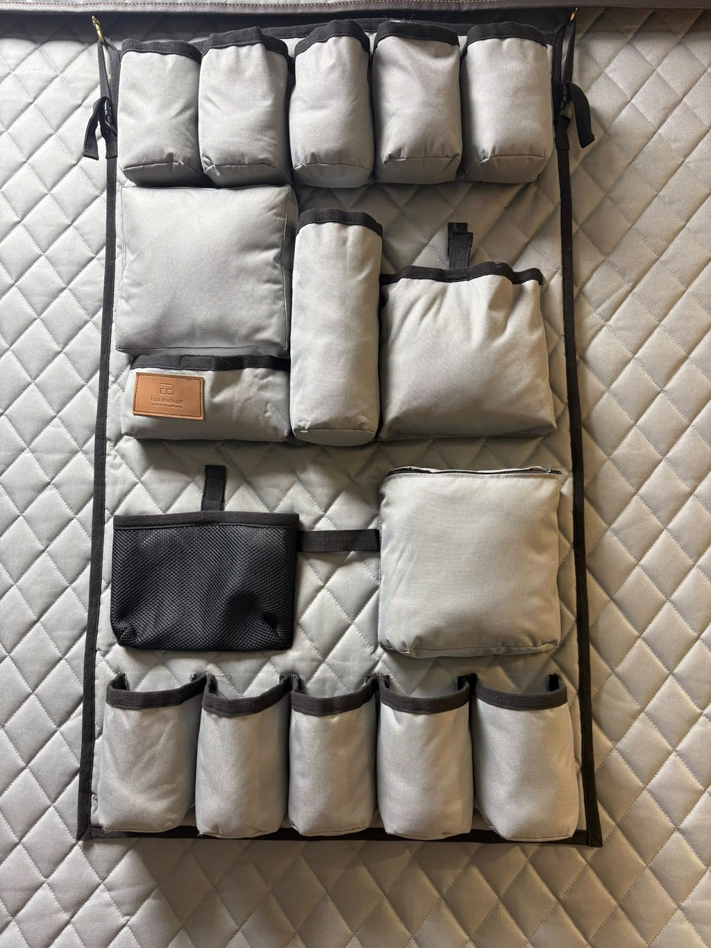 Full 5 pcs set of Curtain,Stable Holder,Stable Pocket, Saddle Pad Holder,Head Protector